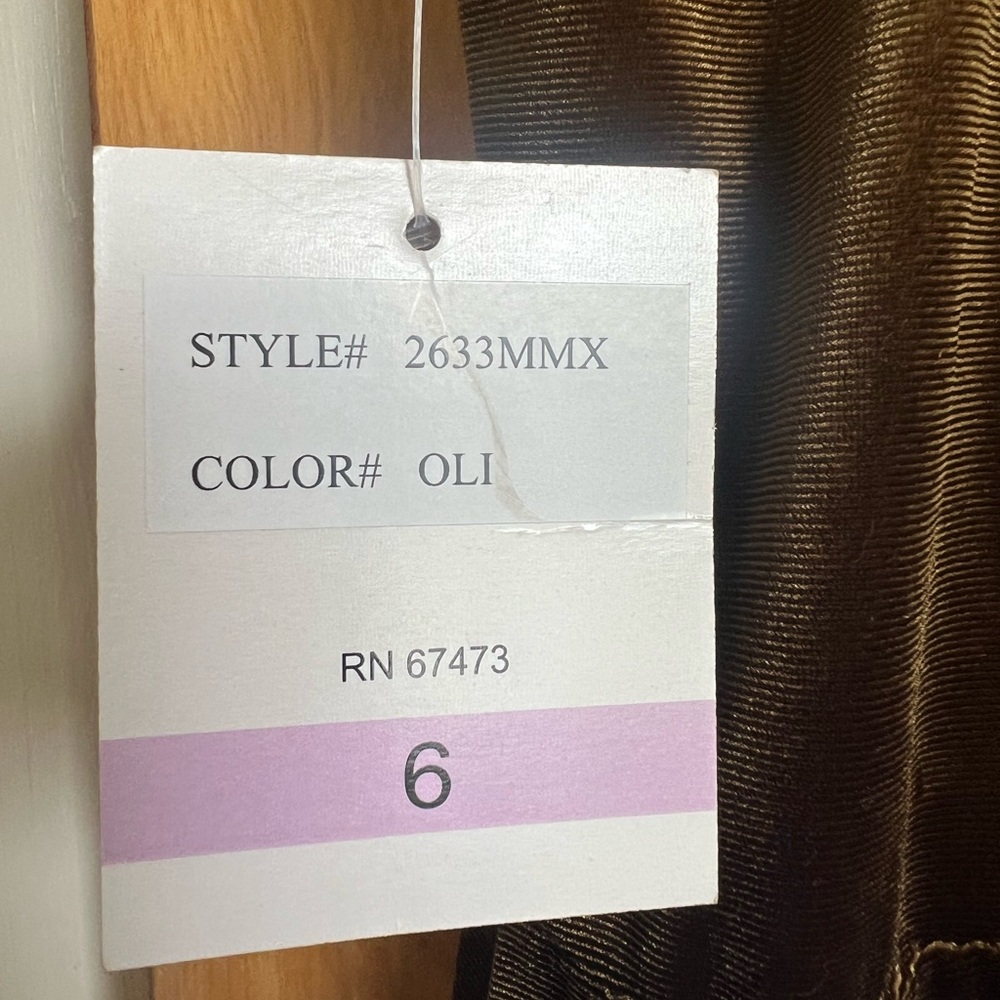 Olive Velvet Dress - Picture 3 of 4
